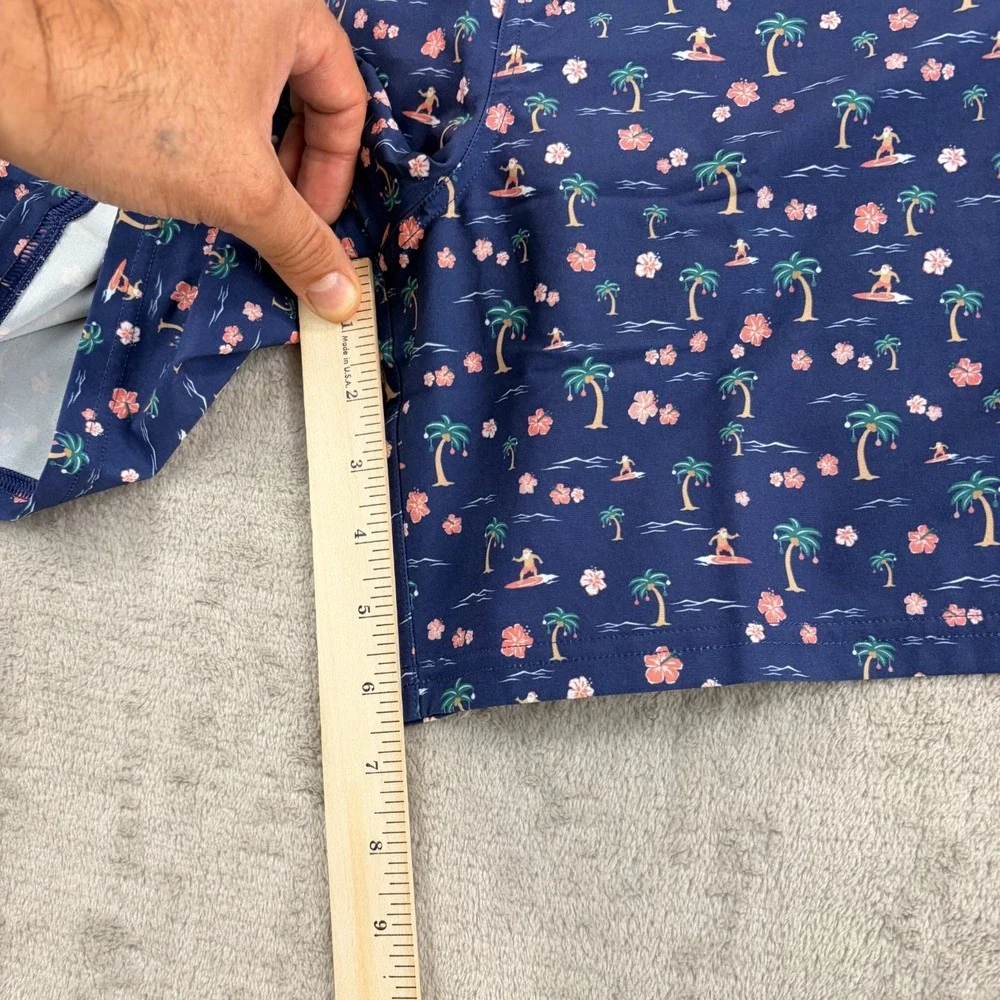 Rhoback Mele Kalikimaka Medley Swim Trunks Men 3XL Admiral Navy Liner Beach NWT
